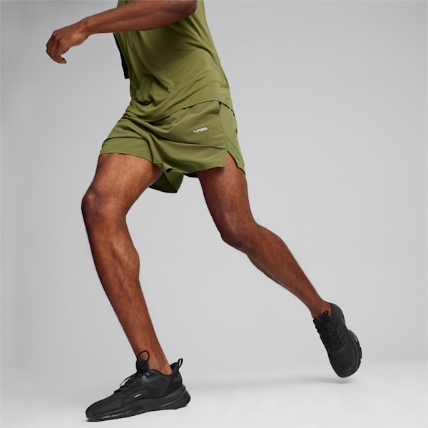 Men's Ultrabreathe 5" Stretch Training Shorts, Olive Green, extralarge-IND